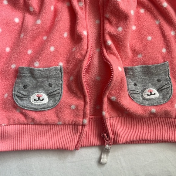 Carter's Baby Gray Zip-Up Fleece Hoodie and Hooded Fleece Vest Size 18 Months - Picture 9 of 10